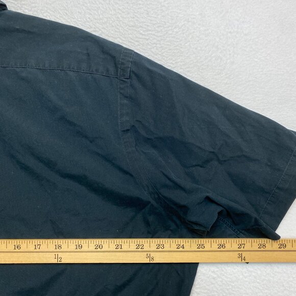 VINTAGE Polo Ralph Lauren Shirt Mens L Black Short Sleeve Classic Button Down - Picture 8 of 11
